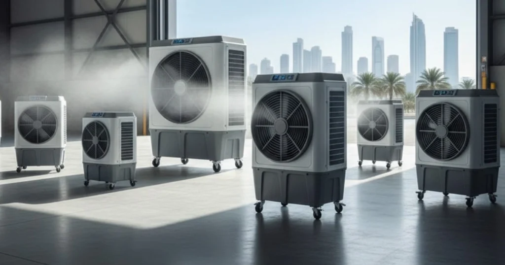  Evaporative Air Coolers in Abu Dhabi UAE | Portable & Industrial Air Cooler Solutions