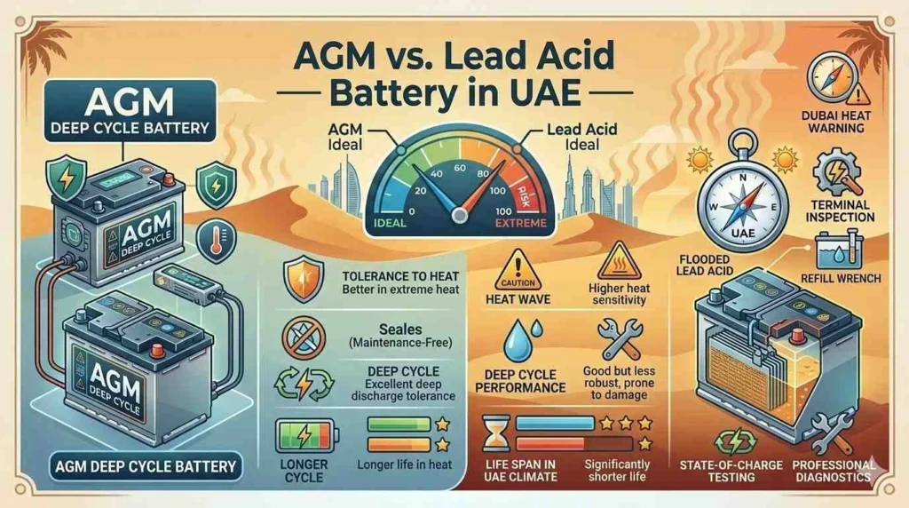 AGM vs Lead Acid Battery in UAE