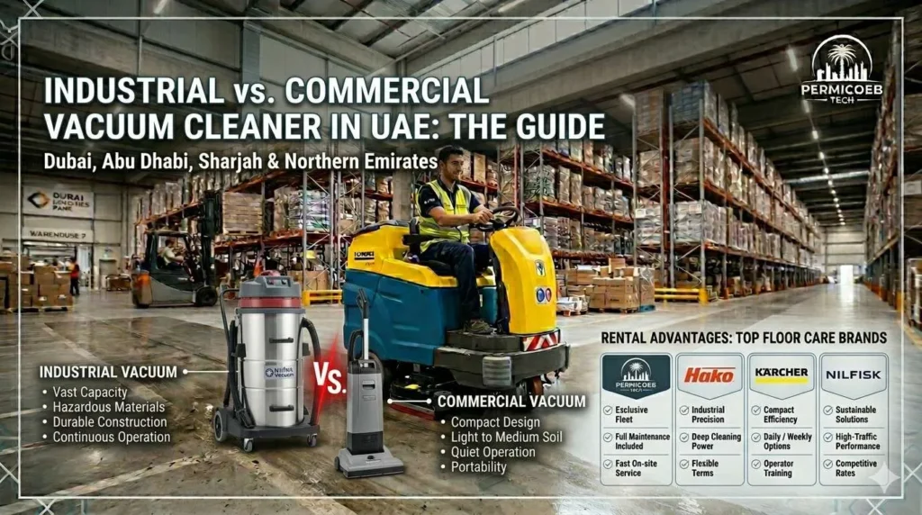 Industrial vs Commercial Vacuum Cleaner in UAE