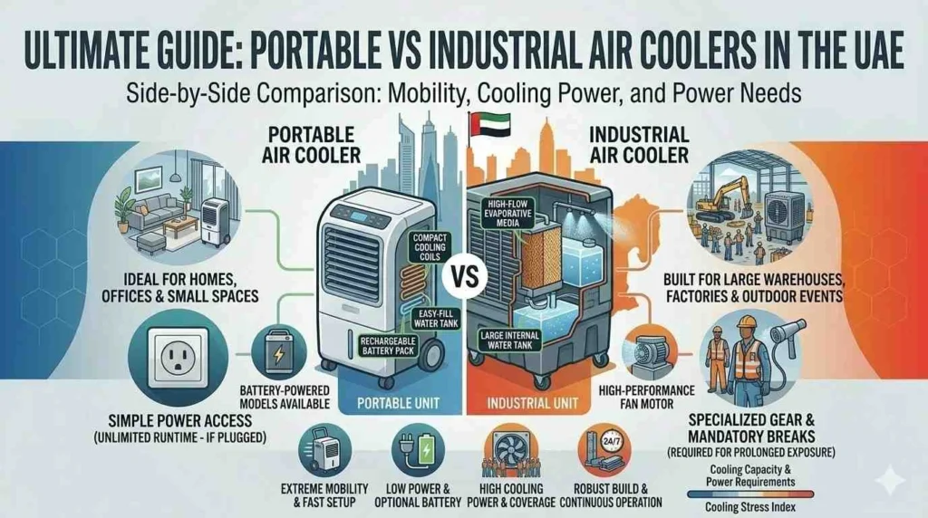 Portable vs Industrial Air Cooler in UAE