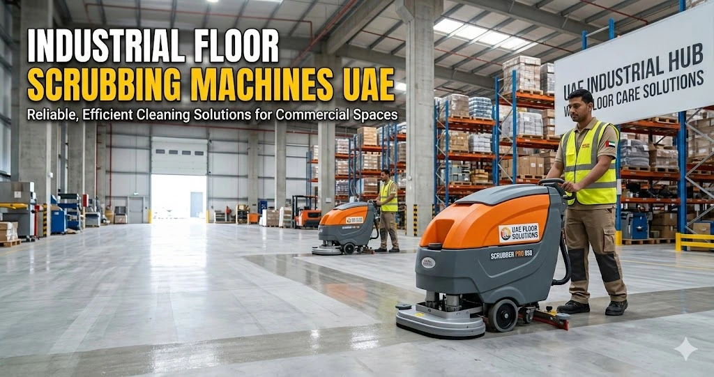 Industrial Floor Scrubbing |Ride On Floor Dryer in Dubai