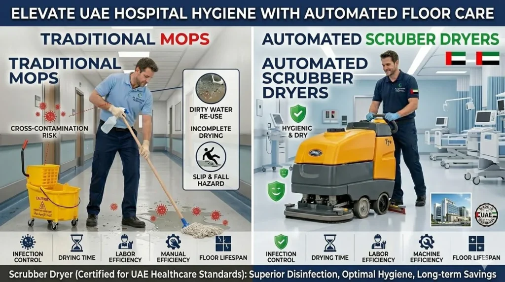 Scrubber Dryer for Hospitals in UAE